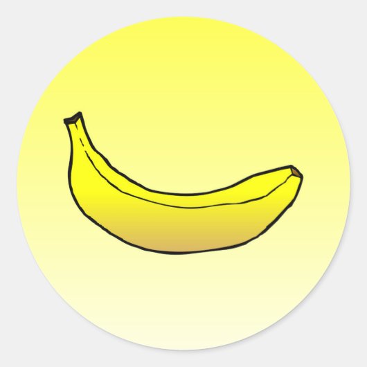 Banane - Klassischer runder Aufkleber (Vorderseite)