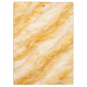 Banane-Milchshake-Marmor-Textur-Design Klemmbrett (Rückseite)