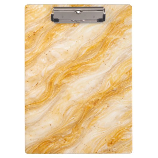 Banane-Milchshake-Marmor-Textur-Design Klemmbrett (Vorderseite)