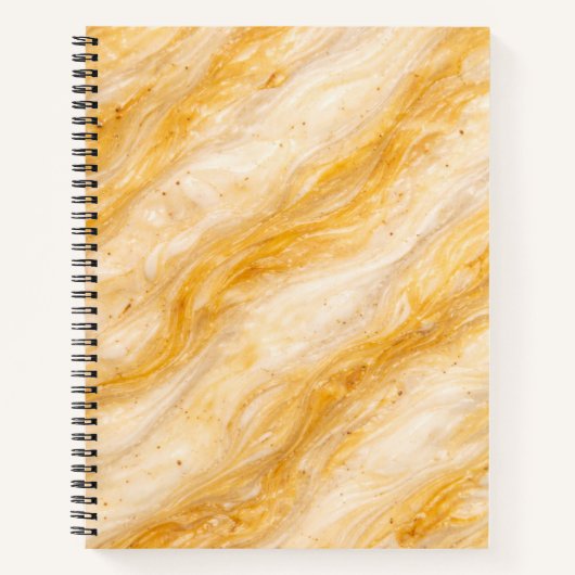 Banane-Milchshake-Marmor-Textur-Design Notizblock (Vorderseite)