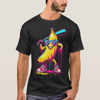 Banane mit Baseballschläger Street Funny Baseball T-Shirt