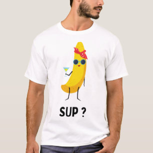 Banane mit Gläsern Obst Vegetarier Veganer Banane T-Shirt