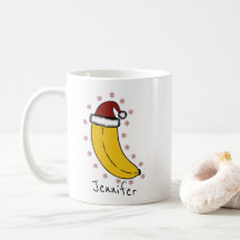 Banane mit Personalisiertem Weihnachtsnamen