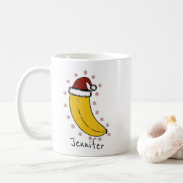Banane mit Personalisiertem Weihnachtsnamen Kaffeetasse
