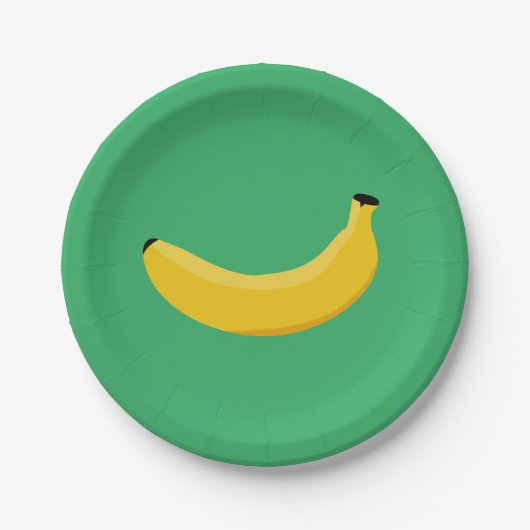 Banane Pappteller (Vorderseite)