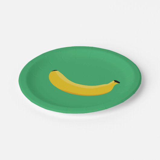 Banane Pappteller (Schrägansicht)