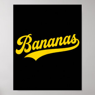 Banane Retro Humor Bananen Klassiker Männer Frauen Poster