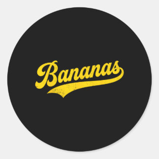 Banane Retro Humor Bananen Klick Männer Frauen Kin Runder Aufkleber