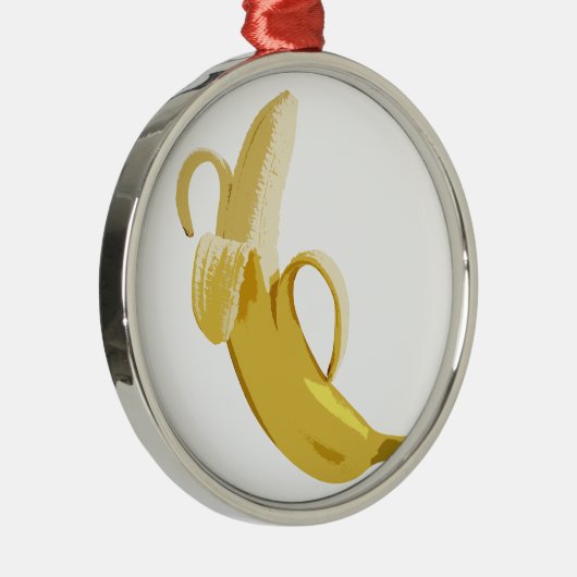 Banane Silbernes Ornament (Rechts)