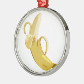Banane Silbernes Ornament (Links)