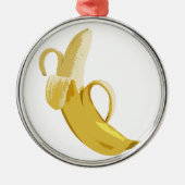 Banane Silbernes Ornament (Vorne)