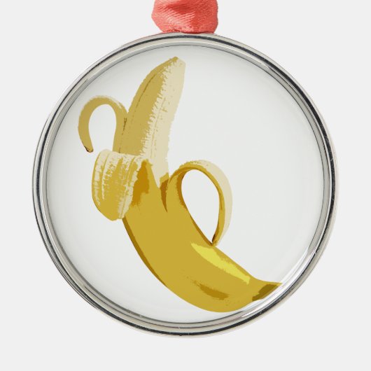 Banane Silbernes Ornament (Vorne)