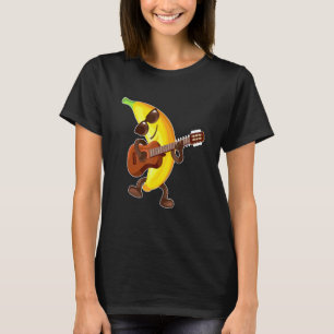 Banane spielt Gitarre und trägt Sonnenbrille Obst T-Shirt