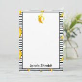 Banane Stripes Lager-Briefpapier Dankeskarte (Stehend Vorderseite)