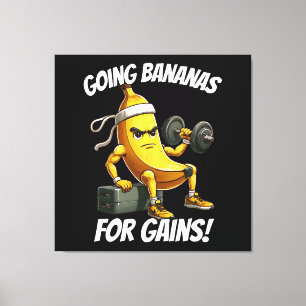 Banane trainiert leinwanddruck