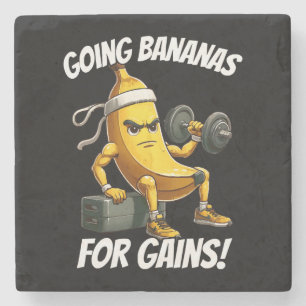 Banane trainiert steinuntersetzer