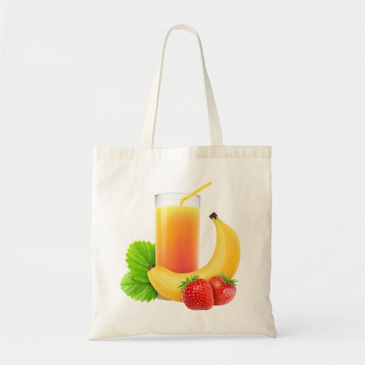 Banane und Erdbeerbeere Tragetasche (Vorne)