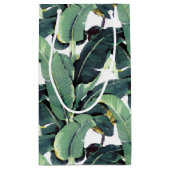 Banane verlässt Palme tropische kleine Geschenktüte (Rückseite)