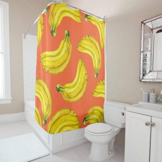 Bananen-Aquarell Duschvorhang (Beispiel)