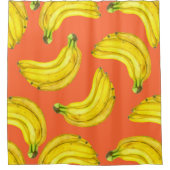 Bananen-Aquarell Duschvorhang (Vorderseite)