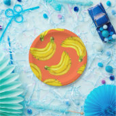 Bananen-Aquarell Pappteller (Party)