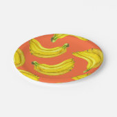 Bananen-Aquarell Pappteller (Schrägansicht)