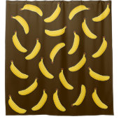 Bananen auf Brown Duschvorhang (Vorderseite)