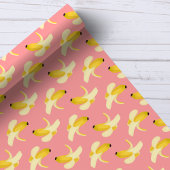 Bananen auf rosa Fruchtmuster Geschenkpapier