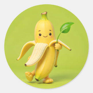 Bananen-Aufkleber Runder Aufkleber