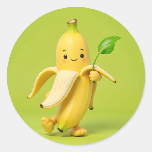 Bananen-Aufkleber Runder Aufkleber (Vorderseite)