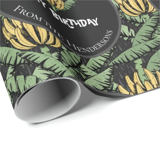 Bananen aus dem tropischen Schwarzen Meer - Happy Geschenkpapier (Rolleneckpunkt)