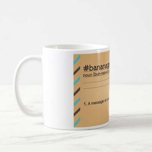BANANEN #bananagram Umschlag-Tasse Kaffeetasse (Links)