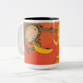 Bananen-Bär und Affe/Tasse Zweifarbige Tasse (Vorderseite Links)