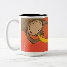 Bananen-Bär und Affe/Tasse Zweifarbige Tasse