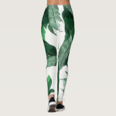 Bananen-Blatt-Druck-Leggings 2 Leggings (Rückseite)