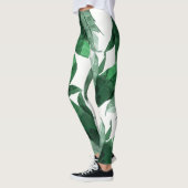 Bananen-Blatt-Druck-Leggings 2 Leggings (Links)