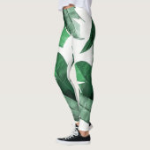 Bananen-Blatt-Druck-Leggings Leggings (Links)