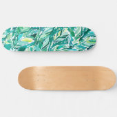 BANANEN-BLATT-DSCHUNGEL Grün tropisch Skateboard (Horizontal)