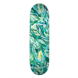 BANANEN-BLATT-DSCHUNGEL Grün tropisch Skateboard