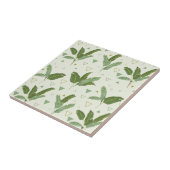 Bananen-Blatt mit Dreiecken Fliese (Seite)