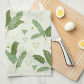 Bananen-Blatt mit Dreiecken Geschirrtuch (Viertel Falte)