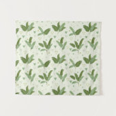 Bananen-Blatt mit Dreiecken Wandteppich (Vorderseite (Horizontal))