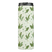 Bananen-Blatt mit Monogramm der Dreieck-| Thermosbecher (Rückseite)