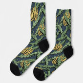 Bananen-Blätter der tropischen Marine und Gelbbana Socken (Linkes Detail)