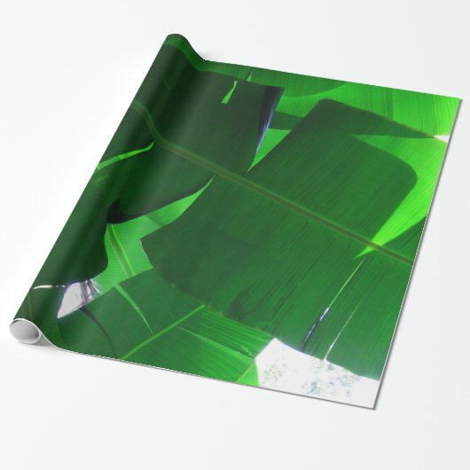 Bananen-Blätter Geschenkpapier (Ungerollt)