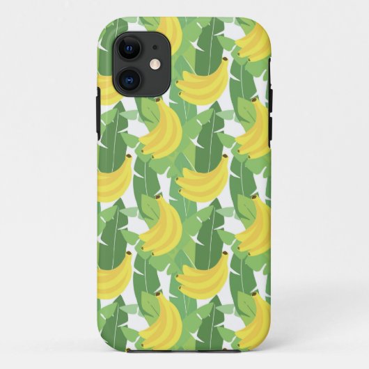 Bananen-Blätter und Frucht-Muster Case-Mate iPhone Hülle (Rückseite)