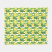 Bananen-Blätter und Frucht-Muster Fleecedecke (Vorderseite (Horizontal))