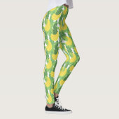 Bananen-Blätter und Frucht-Muster Leggings (Rechts)