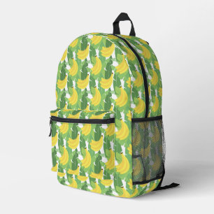 Bananen-Blätter und Fruchtmuster Bedruckter Rucksack