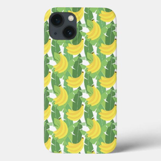 Bananen-Blätter und Fruchtmuster Case-Mate iPhone Hülle (Rückseite)